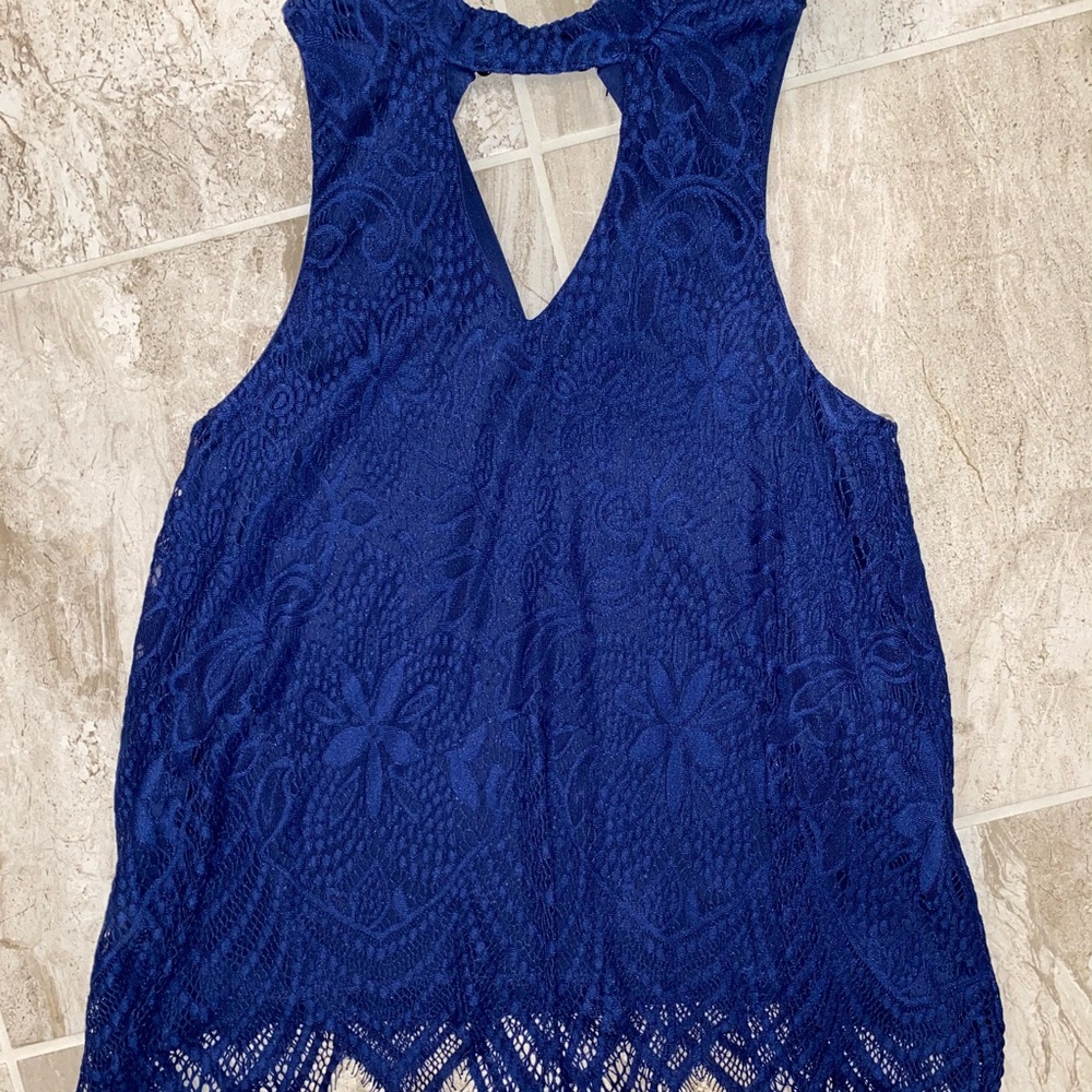 Royal blue top